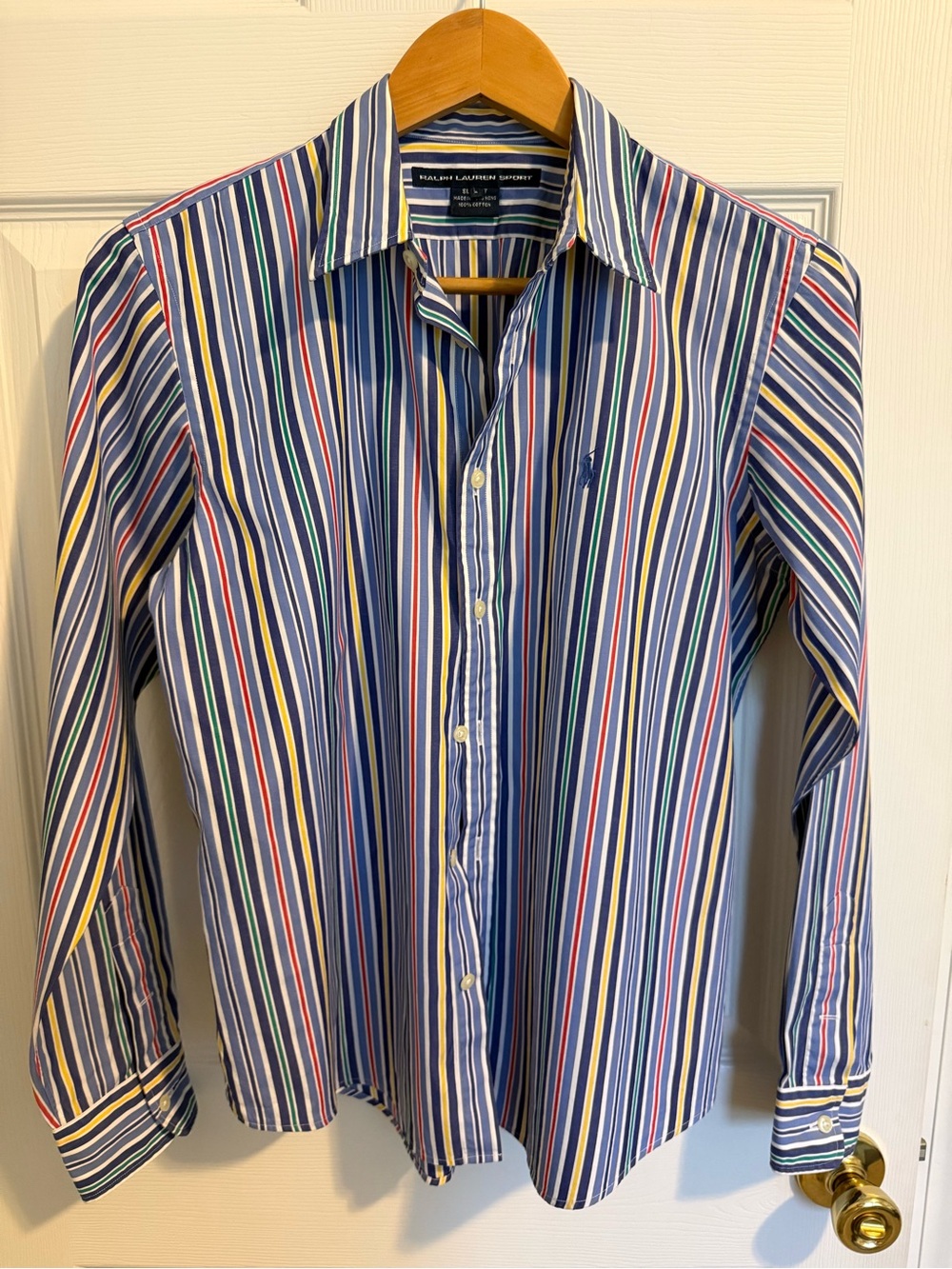 Ralph Lauren Multicolor Vertical-Stripe Button-Up Shirt - Blue Base
